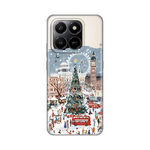 Silikonska maska / futrola print ultra tanka za Honor X7d 4G/400 Smart 5G Christmas Town.