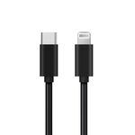 USB data kabl PD za iPhone Type C na lightning 3A crni 1m (MS).