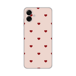 Silikonska maska / futrola print za Samsung A075F Galaxy A07 Beige Hearts.
