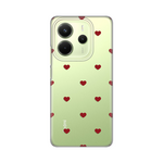 Silikonska maska / futrola print za Xiaomi Redmi Note 14 4G (SRB) Red Hearts.