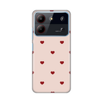 Silikonska maska / futrola print za ZTE Blade A54 Beige Hearts.