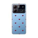 Silikonska maska / futrola print za ZTE Blade A54 Red Hearts.