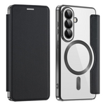 Maska / futrola Magsafe Lux na preklop za Samsung A376 Galaxy A37 crna.