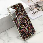 Maska / futrola GLAM GLOW MagSafe za Samsung A556 Galaxy A55 5G crna (MS).