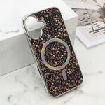 Maska / futrola GLAM GLOW MagSafe za iPhone 16 (6.1) crna (MS).