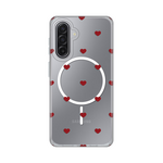 Maska / futrola print Magsafe za Samsung A175 Galaxy A17 Red Hearts.