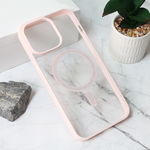 Maska / futrola Magsafe Frame Color za iPhone 15 Pro Max 6.7 roze.