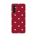 Silikonska maska / futrola print ultra tanka za Samsung A175 Galaxy A17 Burgundy Hearts.
