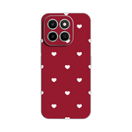 Silikonska maska / futrola print ultra tanka za Huawei Honor X6c Burgundy Hearts.