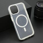 Maska / futrola CRYSTAL MagSafe za iPhone 15 bela (MS).