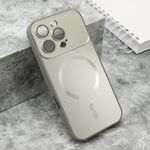 Maska / futrola COLOR METAL MagSafe za iPhone 16 Pro (6.3) srebrna (small camera) (MS).
