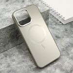 Maska / futrola COLOR METAL MagSafe za iPhone 16 Pro Max (6.9) srebrna (big camera) (MS).