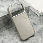 Maska / futrola COLOR METAL Magsafe za iPhone 17 Pro siva (big camera) (MS).