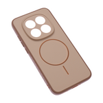 Maska / futrola Magsafe mat Line za Xiaomi Redmi Note 15 Pro Plus 5G braon.