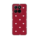 Silikonska maska / futrola print ultra tanka za Honor X7d 4G/400 Smart 5G Burgundy Hearts.