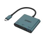 Adapter USB Type-C na HDMI (zenski) 4K 30Hz + USB 3.0 5Gbps + USB Type-C PD 3.0 100W 13cm (OTN-9175) Onten (MS).