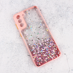 Maska / futrola Frame Glitter za Samsung G996B Galaxy S21 Plus 5G roze.