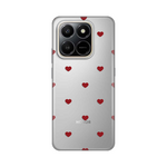 Silikonska maska / futrola print za Honor X7d 4G/400 Smart 5G Red Hearts.
