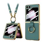 Maska / futrola GOLD EDGE za Samsung F741B/F761B Galaxy Z Flip 6 5G/Z Flip 7 FE 5G zelena (GKK case) (MS).