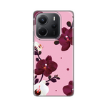 Silikonska maska / futrola print ultra tanka za Xiaomi Redmi Note 14 4G (SRB) Pink Orchid.