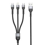USB data kabl Superior SU-K106 3in1 Lightning/Micro/Type C 1m crni (MS).