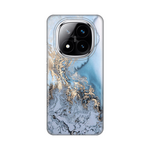 Silikonska maska / futrola print za Xiaomi Redmi Note 14 Pro Plus 5G (EU) Blue Gold Marble.