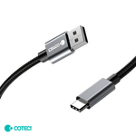 Data kabl Coteci 87313 60W 10 Gbps USB 3.0 na Type C crni 1m.