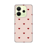 Silikonska maska / futrola print za Xiaomi Redmi Note 14 4G (SRB) Beige Hearts.