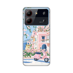 Silikonska maska / futrola print za ZTE Blade A54 Pink Italy.