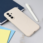 Silikonska maska / futrola Teracell Giulietta Magsafe za Samsung A566 Galaxy A56 5G bela.