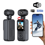 Smart akciona kamera Q5 2k sa memorijskom karticom 32Gb crna.