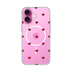Maska / futrola print Magsafe za iPhone 16 6.1 Red Hearts.