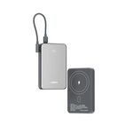 Back Up Baterija Magsafe Moxom MX-PB194 fast charge 22.5W + wireless 15W type C 10000mAh srebrni (MS).