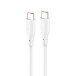 Data kabl KONFULON DC67, 60W, Type C na Type C beli 1m.
