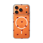 Maska / futrola print Magsafe za iPhone 17 Pro Red Hearts.