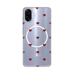 Maska / futrola print Magsafe za Samsung A075F Galaxy A07 Red Hearts.