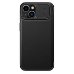 Maska / futrola Nillkin Qin Pro (plain leather) za iPhone 14 Plus crna.