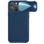 Maska / futrola Nillkin CamShield Leather S za iPhone 14 Pro plava.