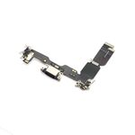Flet kabl za iPhone 15 Plus + konektor punjenja crni (MS).