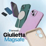 Silikonska maska / futrola Teracell Giulietta Magsafe za iPhone 13 tamno ljubicasta.