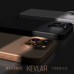 Maska / futrola Magsafe Kevlar za iPhone 13 braon.