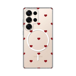 Maska / futrola print Magsafe za Samsung S938 Galaxy S25 Ultra Red Hearts.