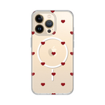 Maska / futrola print Magsafe za iPhone 13 Pro Red Hearts.