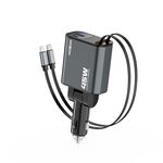 Auto punjac Moxom MX-VC53 USB & Type C output + Type C & lightning cable output 45W crni (MS).
