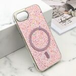 Maska / futrola GLAM GLOW MagSafe za iPhone 16e/17e (6.1) roze (MS).