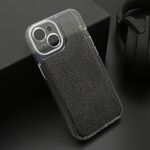 Maska / futrola OMBRE GLITTER za iPhone 15 crna (MS).