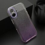 Maska / futrola OMBRE GLITTER za iPhone 17 ljubicasta (MS).