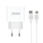 Kucni punjac Comicell Superior CO-DC56 Fast PD 20W 3A Type C na Lightning beli (CERT) (MS).