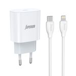 Kucni punjac Comicell Superior CO-DC55 Fast PD 20W 3A Type C na Lightning beli (MS).
