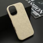 Maska / futrola WOVEN TOUCH MagSafe za iPhone 17 krem (MS).